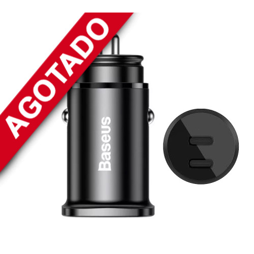 Cargador Auto Doble USB C 30W Baseus