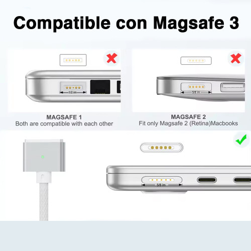 Cable USB C a Magsafe 3 para Macbook Cable USB C a Magsafe 3 para Macbook