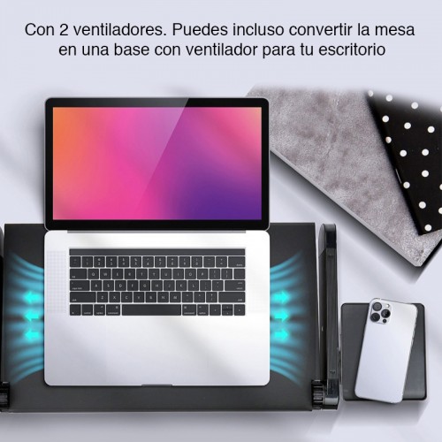 Mesa para Notebook cama plegable con ventilador Mesa para Notebook cama plegable con ventilador