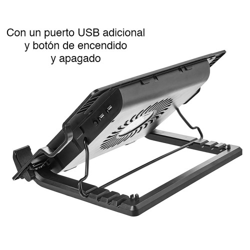 Ventilador base notebook pasacables Newo NW-638B Ventilador base notebook pasacables Newo NW-638B