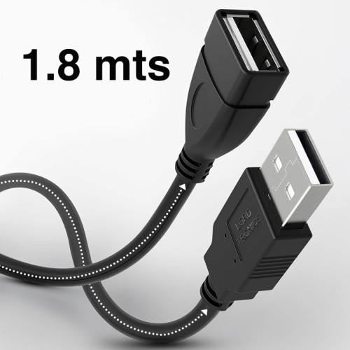 Cable extensión USB 2.0 macho hembra 1.8 metros Cable extensión USB 2.0 macho hembra 1.8 metros