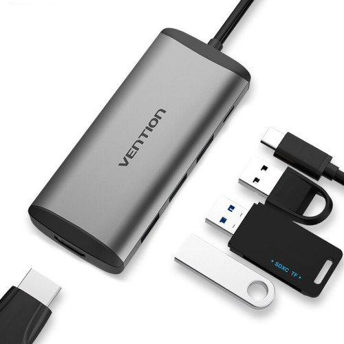 Adaptador USB C a HDMI y USB 3.0 Vention Adaptador USB C a HDMI y USB 3.0 Vention