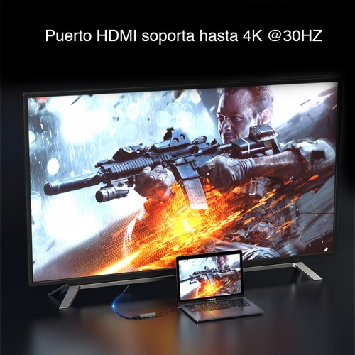 Adaptador USB C a HDMI y USB 3.0 Vention Adaptador USB C a HDMI y USB 3.0 Vention