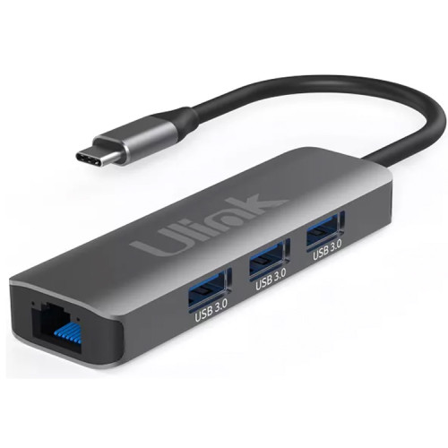 Adaptador USB C a LAN RJ45 Gigabit y 3 USB 3.0 