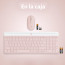 Teclado rosado Logitech con mouse inalámbrico 