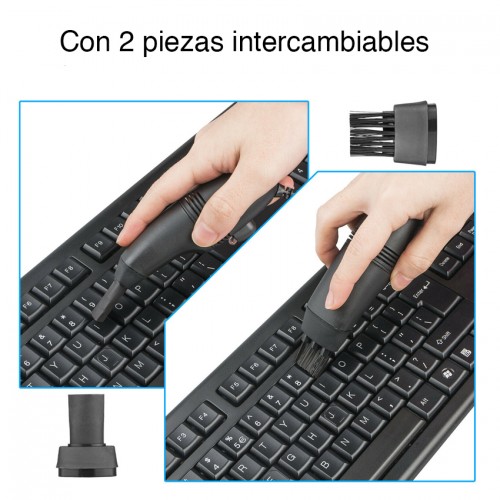Aspiradora USB para teclado con cepillo y luz Aspiradora USB para teclado con cepillo y luz