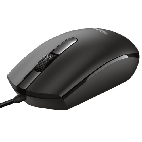 Mouse USB cable 1200 dpi Negro Ambidiestro Trust