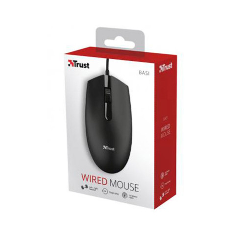 Mouse USB cable 1200 dpi Negro Ambidiestro Trust