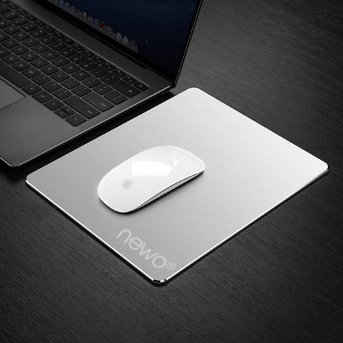 Mouse Pad Reversible Aluminio y Cuero PU 
