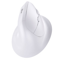 Mouse vertical inalámbrico blanco bluetooth y 2.4Ghz