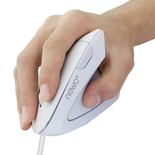 Mouse Vertical Ergonómico Cable USB Blanco Mouse Vertical Ergonómico Cable USB Blanco