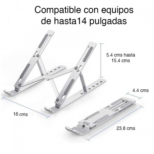Soporte Plegable Notebook y Macbook 14" Aluminio Soporte Plegable Notebook y Macbook 14" Aluminio