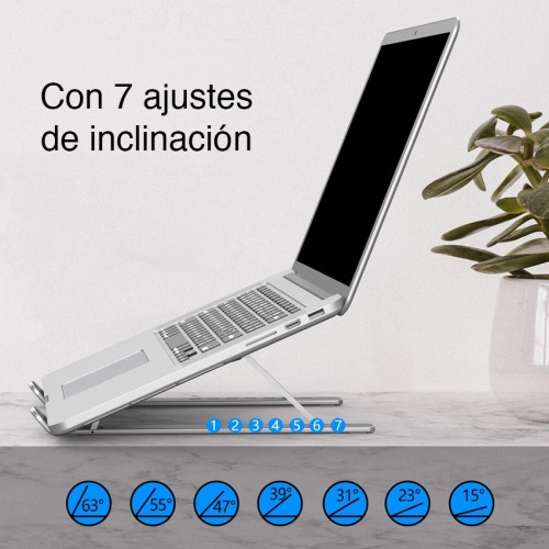 Soporte Plegable Notebook y Mac Aluminio 14" NW-A11 Soporte Plegable Notebook y Mac Aluminio 14" NW-A11