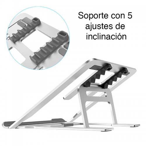Soporte Notebook Macbook 15.4" Aluminio Plegable NW-A15 Soporte Notebook Macbook 15.4" Aluminio Plegable NW-A15