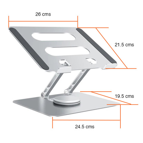 Soporte Notebook Giratorio aluminio ajustable 15.6"