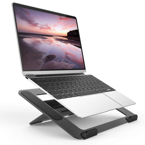 Soporte Notebook Macbook aluminio Negro ajustable