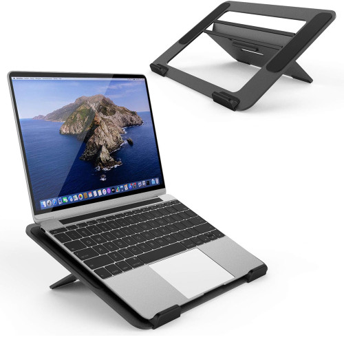 Soporte Notebook Macbook aluminio Negro ajustable