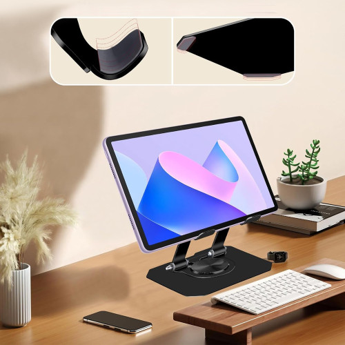 Soporte Notebook Giratorio aluminio negro ajustable 17" Soporte Notebook Giratorio aluminio negro ajustable 17"