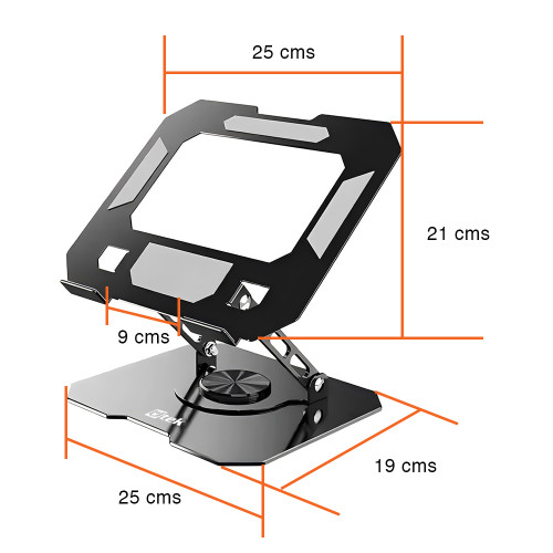 Soporte Notebook Giratorio aluminio negro ajustable 17" Soporte Notebook Giratorio aluminio negro ajustable 17"