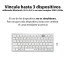 Teclado inalámbrico blanco Kensington Bluetooth y 2.4Ghz