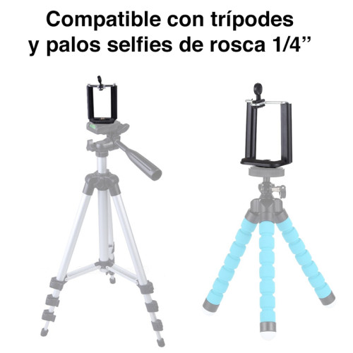 Adaptador celular para tripode palo selfie atril