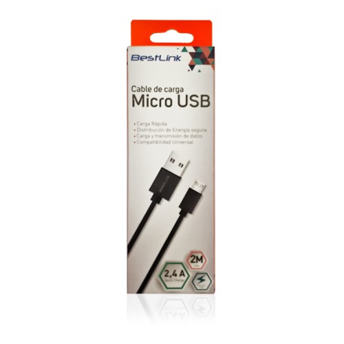 Cable Micro USB a USB celular 2 mts Cable Micro USB a USB celular 2 mts