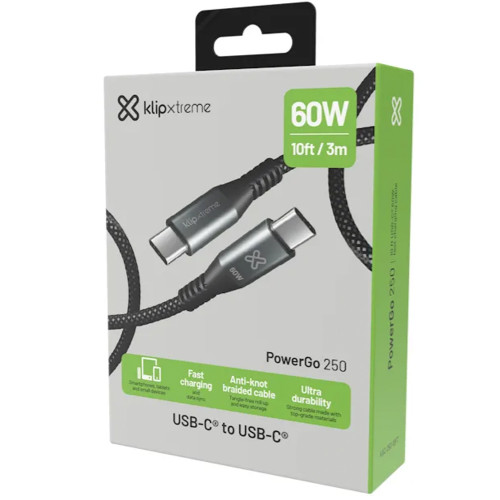 Cable USB C de 3 metros hasta 60W