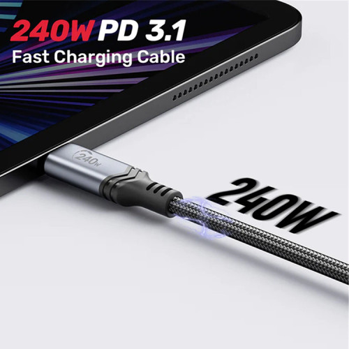 Cable USB C Carga Rápida 240W PD 3.1 de 2 mts