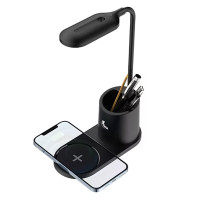 Lámpara cargador celular inalámbrico y lapicero