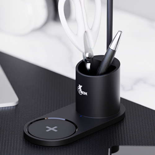 Lámpara cargador celular inalámbrico y lapicero