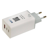Cargador USB C y USB 3 puertos carga rápida 65W 