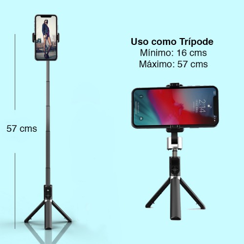 Palo Selfie Tripode Bluetooth celular iPhone Android P70