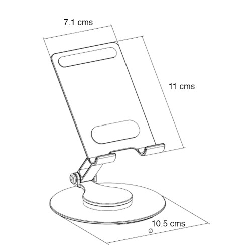 Soporte celular aluminio giratorio ajustable plegable