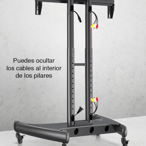 Soporte Pedestal TV móvil con ruedas hasta 70" Soporte Pedestal TV móvil con ruedas hasta 70"