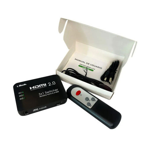 Switch HDMI 4K 2.0 de 3 puertos Ulink 