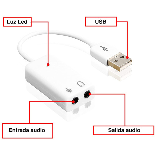 Tarjeta De Sonido USB Interfaz audio USB Tarjeta De Sonido USB Interfaz audio USB