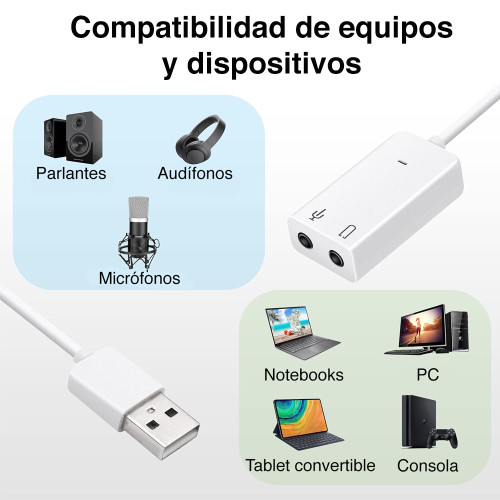 Tarjeta De Sonido USB Interfaz audio USB Tarjeta De Sonido USB Interfaz audio USB