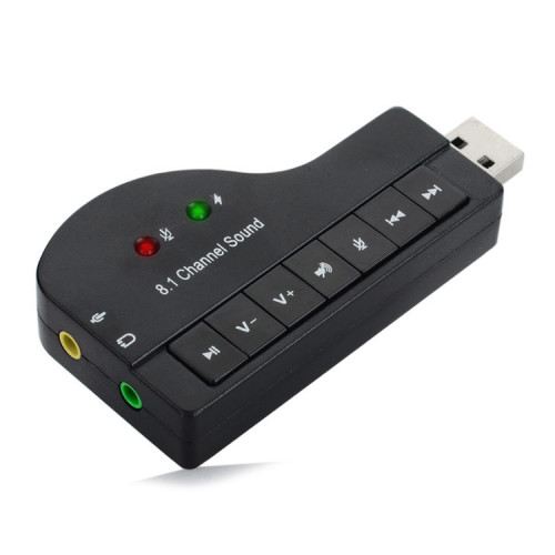 Tarjeta de sonido Audio USB Micrófono Audífonos 8.1ch Tarjeta de sonido Audio USB Micrófono Audífonos 8.1ch