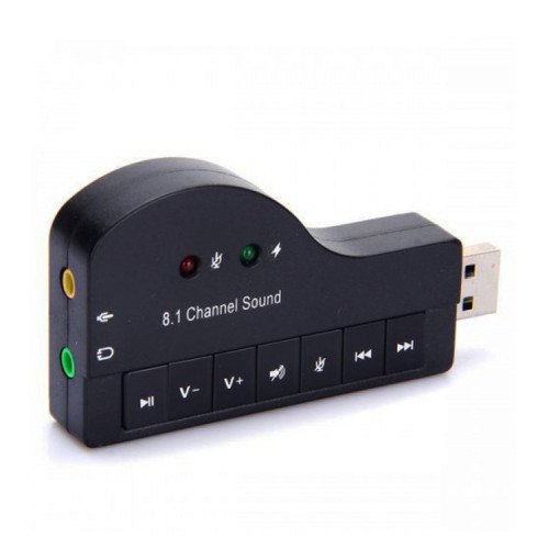 Tarjeta de sonido Audio USB Micrófono Audífonos 8.1ch Tarjeta de sonido Audio USB Micrófono Audífonos 8.1ch