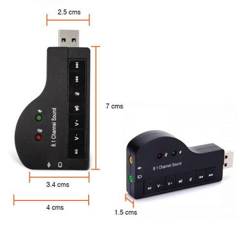 Tarjeta de sonido Audio USB Micrófono Audífonos 8.1ch Tarjeta de sonido Audio USB Micrófono Audífonos 8.1ch