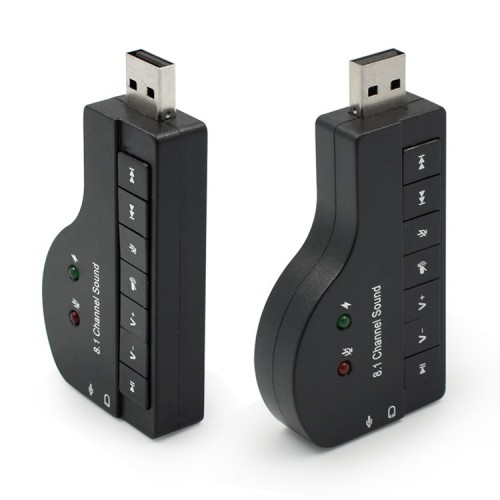 Tarjeta de sonido Audio USB Micrófono Audífonos 8.1ch Tarjeta de sonido Audio USB Micrófono Audífonos 8.1ch
