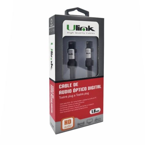 Cable audio óptico digital 1.8 Metros Spdif Toslink Cable audio óptico digital 1.8 Metros Spdif Toslink