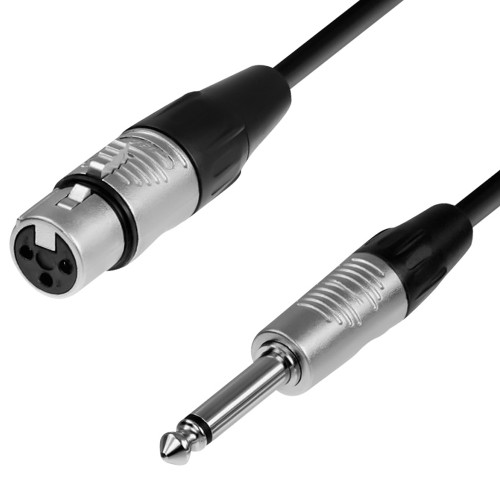 Cable de audio XLR a plug 6.3 mono 3 metros