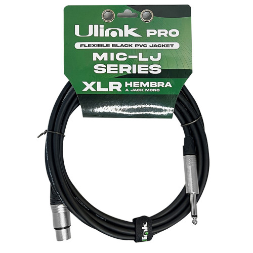 Cable de audio XLR a plug 6.3 mono 3 metros