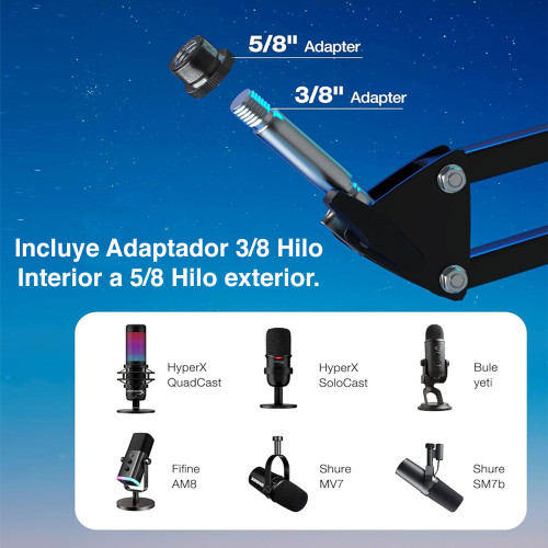 Brazo para micrófono ajustable Hyperx Blue Yeti Brazo para micrófono ajustable Hyperx Blue Yeti