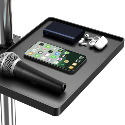 Bandeja para tripode atril pedestal multiuso con prensa