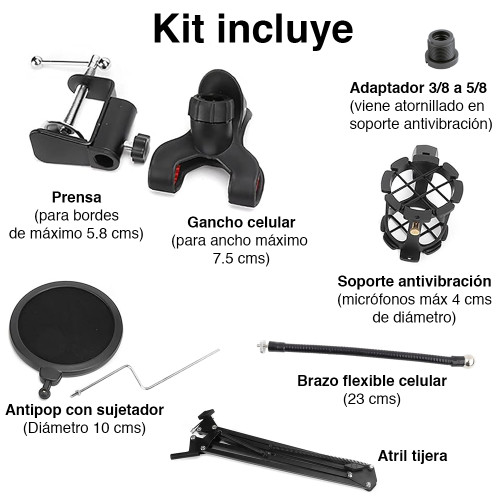 Brazo micrófono Hyperx Quadcast Solocast Brazo micrófono Hyperx Quadcast Solocast