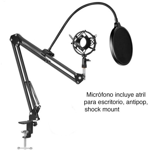 Kit Micrófono condensador USB atril Newo NW-800KC Kit Micrófono condensador USB atril Newo NW-800KC