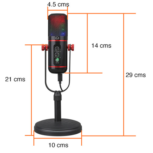Micrófono condensador USB RGB Podcast y Lives Micrófono condensador USB RGB Podcast y Lives