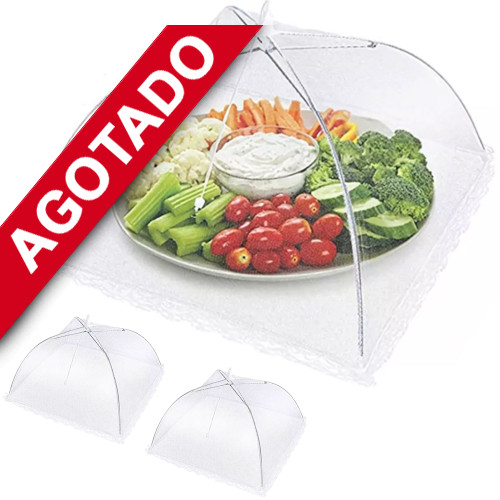 Malla cubre alimentos para cubrir antimoscas x 3